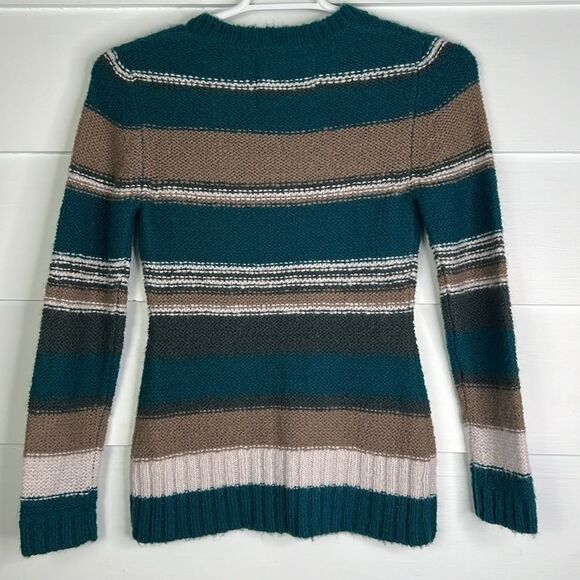 Natural Reflections Striped Knit V-Neck Sweater Women’s Size Small - Picture 7 of 9
